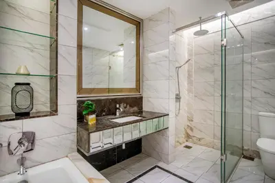 a bathroom with a sink and a mirror at Dorsett Residences Sri Hartamas Free Parking by COBNB Mont Kiara Kuala Lumpur in Kuala Lumpur