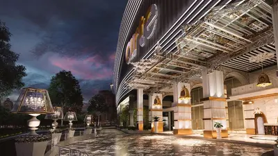 a rendering of a hotel lobby with at RuangWaktu at Arte Mont Kiara in Kuala Lumpur