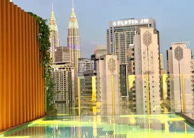 a view of a city skyline with tall buildings at Kuala Lumpur Luxury Suites By Majestic Residence in Kuala Lumpur