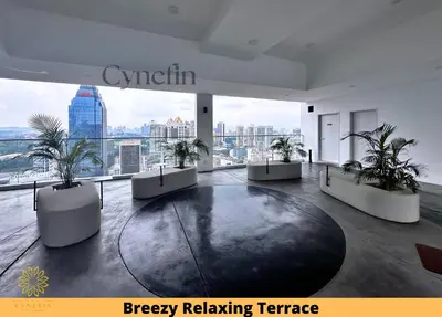 a large room with potted plants in a building at Majestic Residence Kuala Lumpur near Bukit Bintang & Chow Kit in Kuala Lumpur