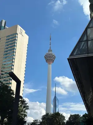 a view of the space needle tower in a city at Summer Suites KLCC BY Lotus in Kuala Lumpur