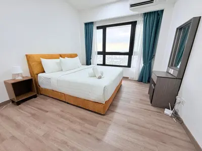 a bedroom with a bed and a television in it at Agile Bukit Bintang By AR in Kuala Lumpur