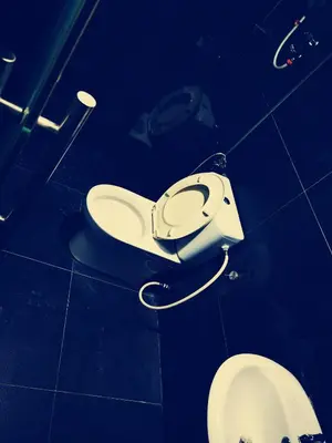 a toilet and a bidet in a bathroom at Moonlight Inn Bukit Bintang in Kuala Lumpur