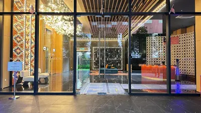 a store front with a glass door in a building at Luxury studio for couple 267B at KLCC in Kuala Lumpur