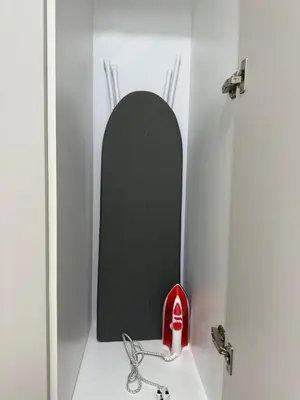 a mirror sitting on a shelf in a door at M Vertica w Infinity Pool Mrt TRX Sunway Velocity in Kuala Lumpur
