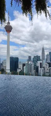 a view of a city skyline with a tower at Ceylonz Suites, Bukit Bintang, Kuala Lumpur in Kuala Lumpur