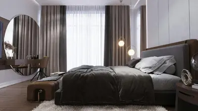 a bedroom with a bed and a table and a window at Mayavi Property in Kuala Lumpur