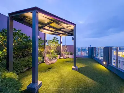 a balcony with swings on the roof of a building at 2R2B Velocity TWO KLCC TRX Sunway Medical LaGente in Kuala Lumpur