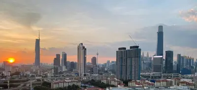 a skyline of a city with tall buildings at La Gente Comfy Stay 2R2B Velocity - KL City View in Kuala Lumpur