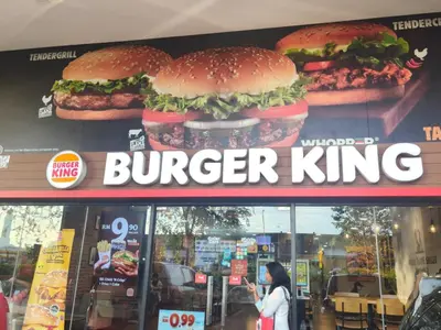 a burger king sign on the front of a store at M city jalan ampang 5mins to klcc water filter walk to shoplot in Kuala Lumpur