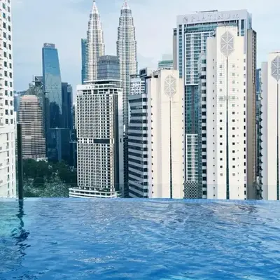 KLCC Majestic Residence Pool Twin Tower view