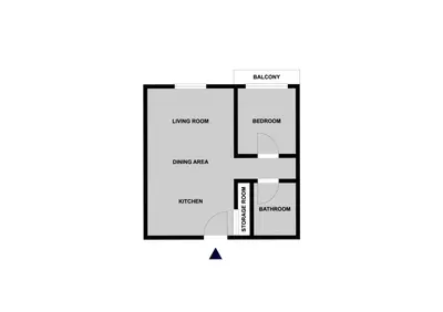 a floor plan of a house with a staircase at Blueground Kuala Lumpur pool nr KL Bird Park KUL-3 in Kuala Lumpur