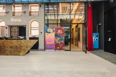 a lobby of a building with an open door at Blueground Kuala Lumpur rooftop pool nr KLCC KUL-6 in Kuala Lumpur