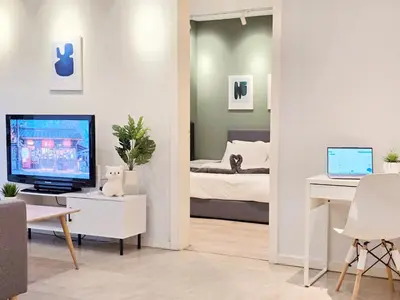 a room with a bedroom with a bed and a television at Kuala Lumpur Bintang Fairlane #107 TRX Pavilion KL in Kuala Lumpur