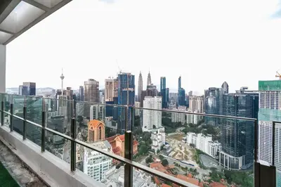 a view of the city from a skyscraper at Prestige 2BR Agile BB WiFi Netflix in Kuala Lumpur
