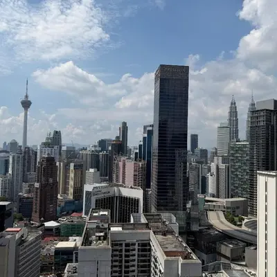 a view of a city skyline with tall buildings at Axon popular Suite Kl Bukit -Bintang Klcc in Kuala Lumpur