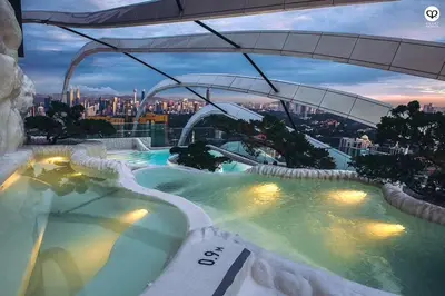 a rendering of a water slide at a resort at Arte Mont Kiara by Skyline in Kuala Lumpur