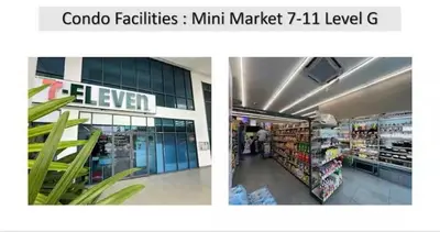 two pictures of a grocery store with a store at The Colony By Infinitum B in Kuala Lumpur