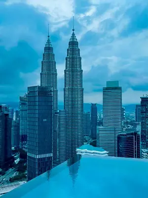a view of a city skyline with tall buildings at Platinum Suites in Kualalumpur City Center in Kuala Lumpur