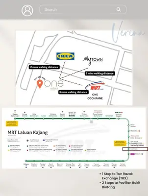 a screenshot of a nftl launch page with a map at CherasCochrane walkto MRT Near TRX, KLCC, pavilion in Kuala Lumpur