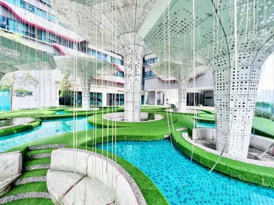 an architectural rendering of a building with a pool at Arte Plus Ampang Free Parking By Paradgm Stay in Batu Empat