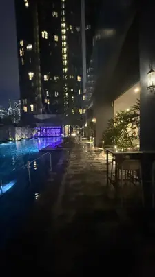 a view of a city at night with buildings at Star Residance KLCC By Nexus 24 in Kuala Lumpur