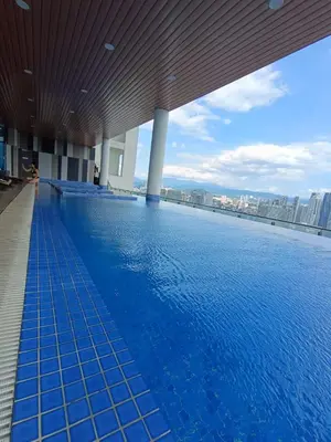 a swimming pool on the top of a building at The Luxe Colony By Kuala Lumpur Homestay in Kuala Lumpur