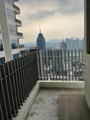a view of a city from the balcony of a building at Cheapest 2R2B in the Heart of KL in Kuala Lumpur