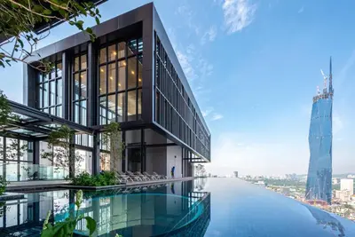 a rendering of a building with a swimming pool at Lucentia Premium stay Kuala Lumpur in Kuala Lumpur