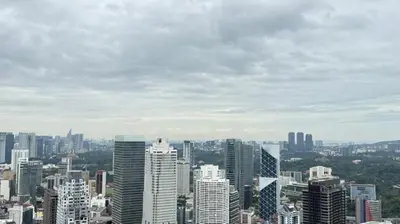 a view of a large city with tall buildings at The Platinum KLCC By Pool Point in Kuala Lumpur