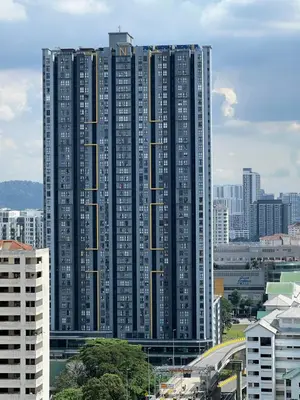 a large tall building in a large city at Neu Suites Apartment - Cozy Modern Stay near KLCC in Kuala Lumpur