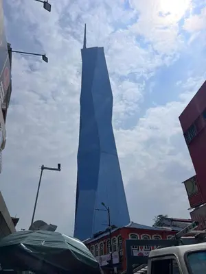 a tall building in the middle of a city at Amigo Petaling Street Kuala Lumpur in Kuala Lumpur