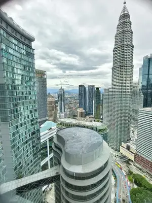 a view of a city skyline with buildings at Sky Suites KLCC by Tareen Haven suites in Kuala Lumpur