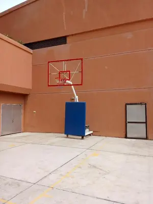 a basketball hoop on the side of a building at BTS Service suite at time square in Kuala Lumpur