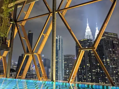 a view of the empire state building from the top of the empire state building at Alion Sutis KLCC At Scarlets in Kuala Lumpur