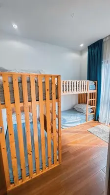 a pair of bunk beds in a room at 3BR family friendly Apartment at The Elements Ampang Kuala Lumpur in Kuala Lumpur