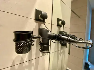a cup holder on the wall of a bathroom at Opus Residence 1R1B Pinwu 118 view|Balcony|LRT in Kuala Lumpur