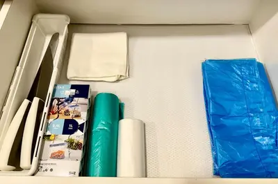 a drawer full of items in a room at Robertson 1R1B Pinwu Bkt Bintang|Chinatown|LRT in Kuala Lumpur