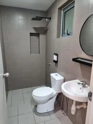 a bathroom with a toilet and a sink at Awani3 Homestay, Setapak, KL in Kuala Lumpur