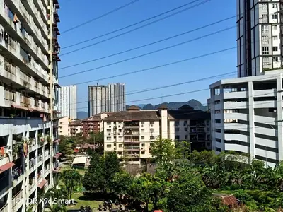 a view of a city with tall buildings at Hot Spring Residential in Kuala Lumpur