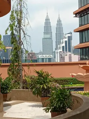 a view of the city from the rooftop of a building at Times square Suites at Time Square KL in Kuala Lumpur