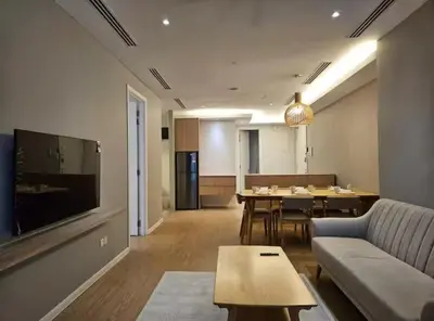 a living room with a couch and a table at New Soho Binjai 8 KLCC in Kuala Lumpur