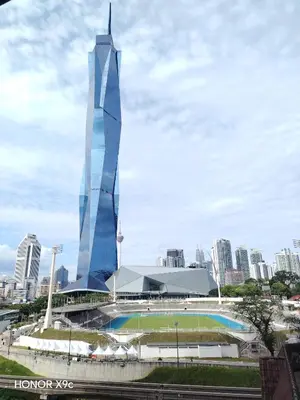 a view of the burj khalifa and a city at Opus Residence KL118 By Millennium Suite in Kuala Lumpur