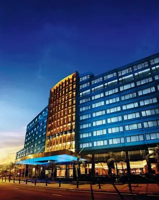 a large office building with a lot of windows at Concorde Hotel Kuala Lumpur in Kuala Lumpur