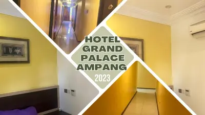 a stairway with a sign that reads hotel grand palace anymore at Hotel Grand Palace Ampang in Ampang