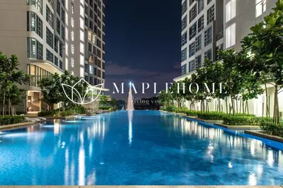 a large swimming pool in the middle of a building at The Robertson Kuala Lumpur in Kuala Lumpur