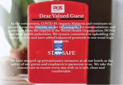a flyer for a dear valued guest event at Imperial Regency Suites & Petaling Jaya in Kuala Lumpur