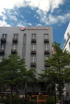 a hotel sign on the side of a building at My Hotel @ Sentral in Kuala Lumpur