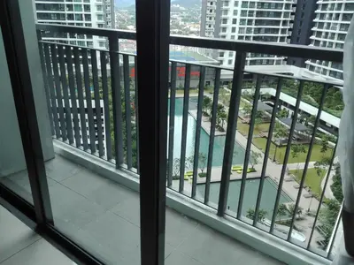 a view from the window of a hotel room at 3 Rooms Elegant Minimalist Design Setapak 15min KLCC in Kuala Lumpur