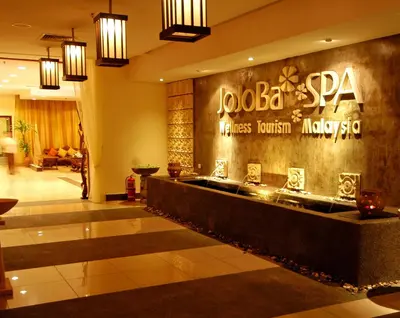 a lobby of a hotel with a reception desk at Better Residence Suite at Times Square Bukit bintang kl in Kuala Lumpur